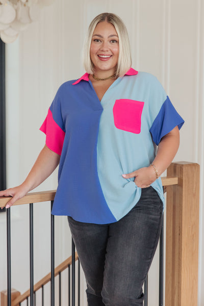 Color Me Cool Color Block Top Southern Soul Collectives