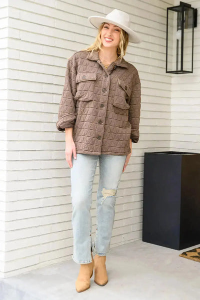 Coming Back Home Jacket in Mocha Womens Southern Soul Collectives