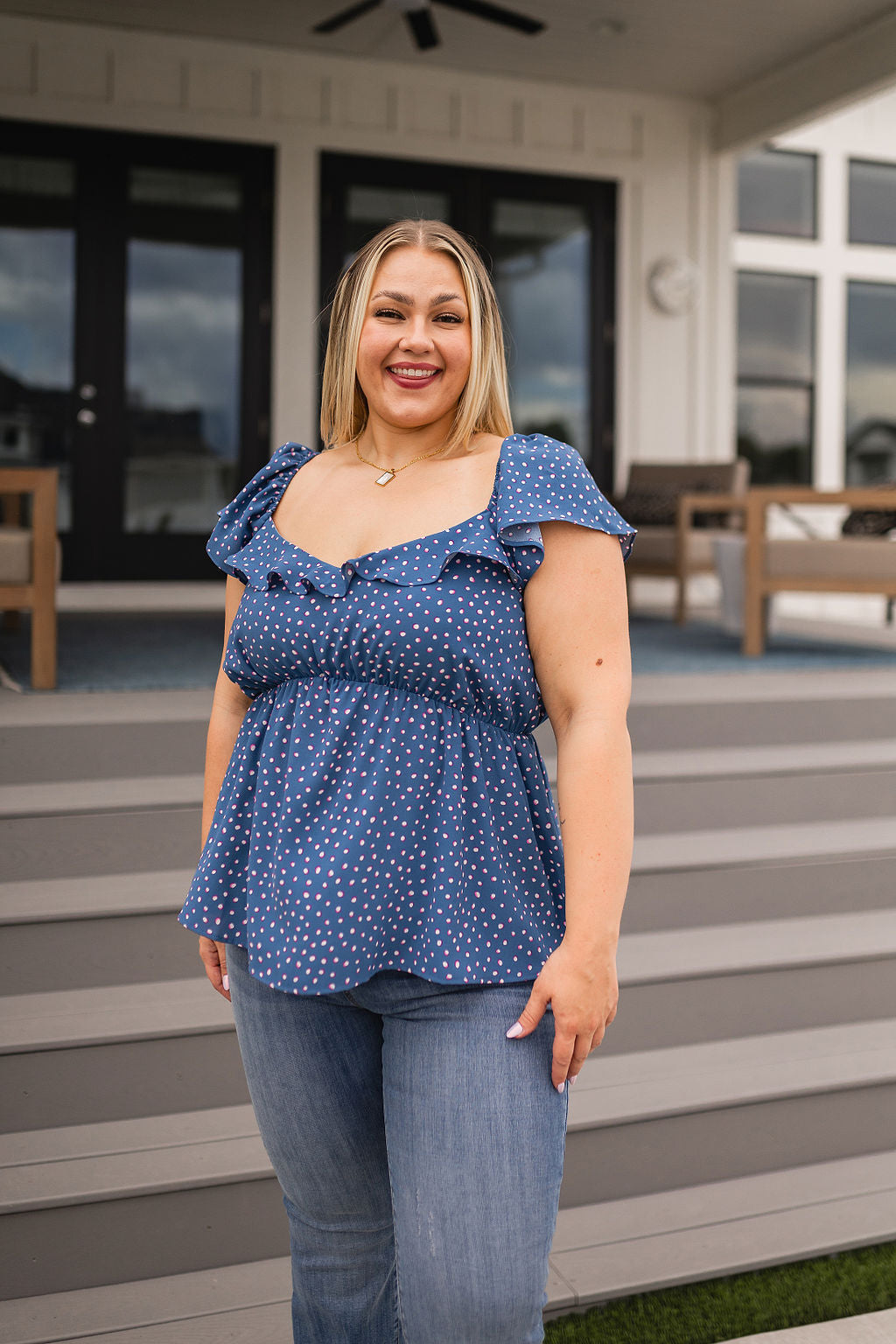 Connect the Dots Peplum Blouse Southern Soul Collectives