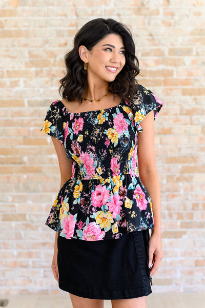 Constantly Cute Floral Top in Black Multi Southern Soul Collectives