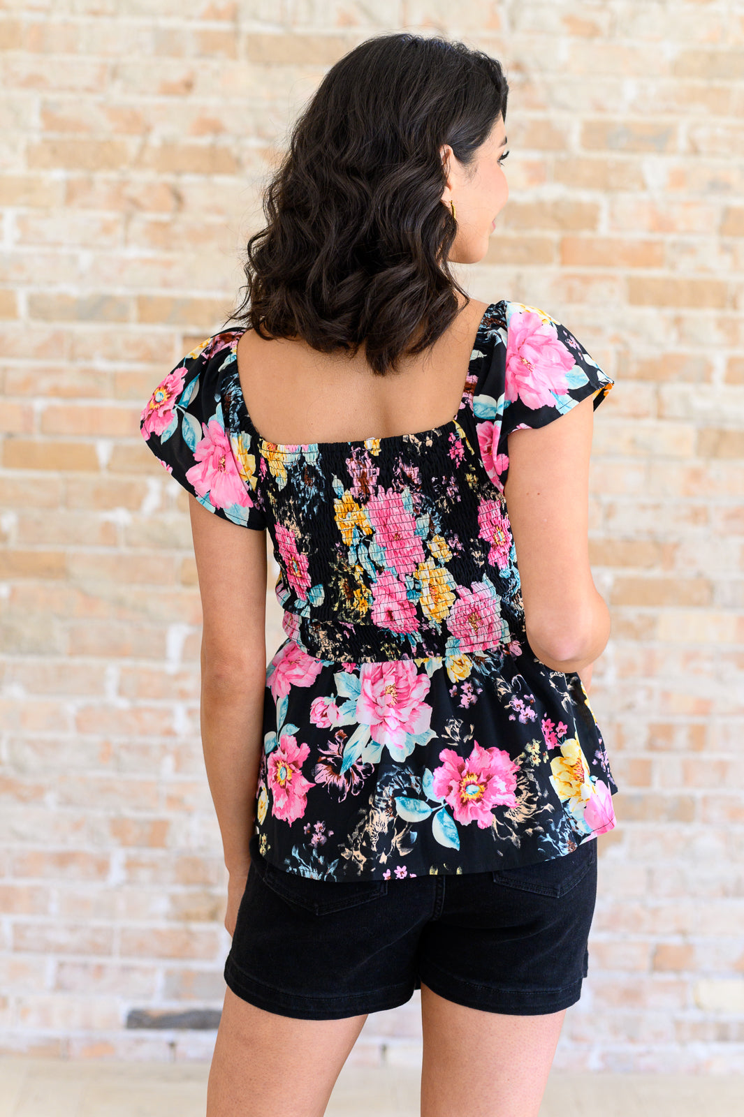 Constantly Cute Floral Top in Black Multi Southern Soul Collectives