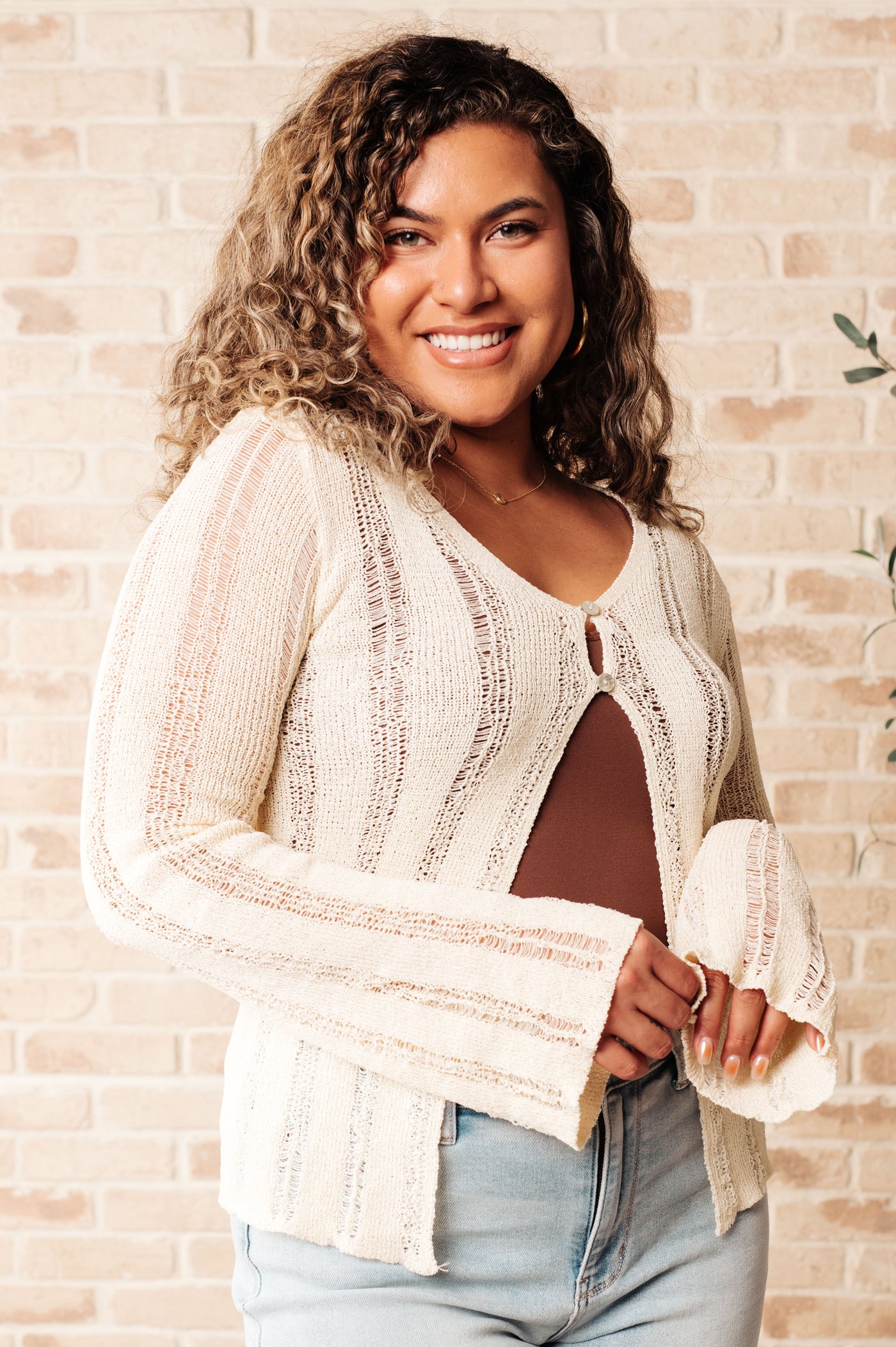 San Tropez Lightweight Knit Cardigan in Cream Southern Soul Collectives