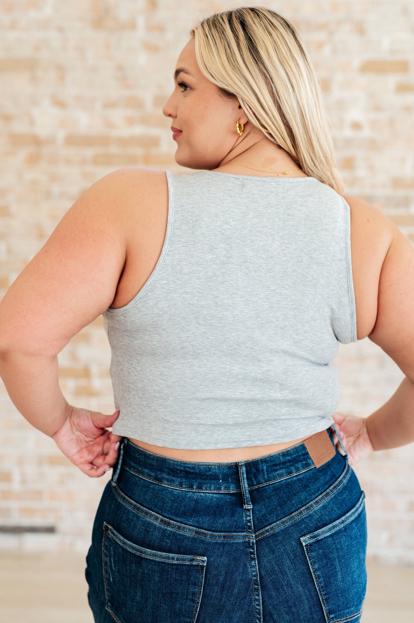 Cream of the Crop Rib Knit Tank Top in Grey Southern Soul Collectives