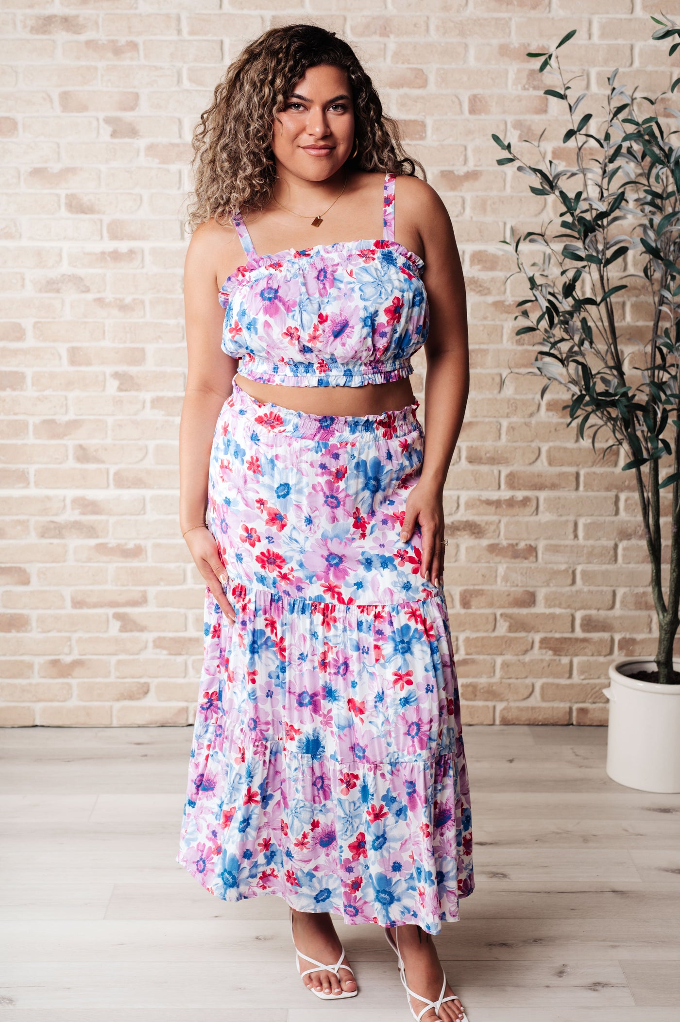 Cutie Patootie Tiered Skirt and Top Set in Blue Southern Soul Collectives