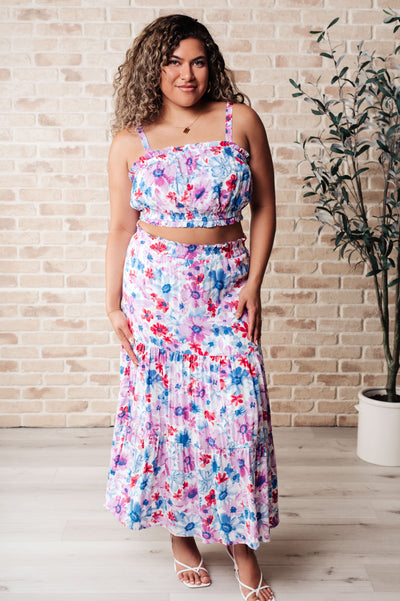 Cutie Patootie Tiered Skirt and Top Set in Blue Southern Soul Collectives