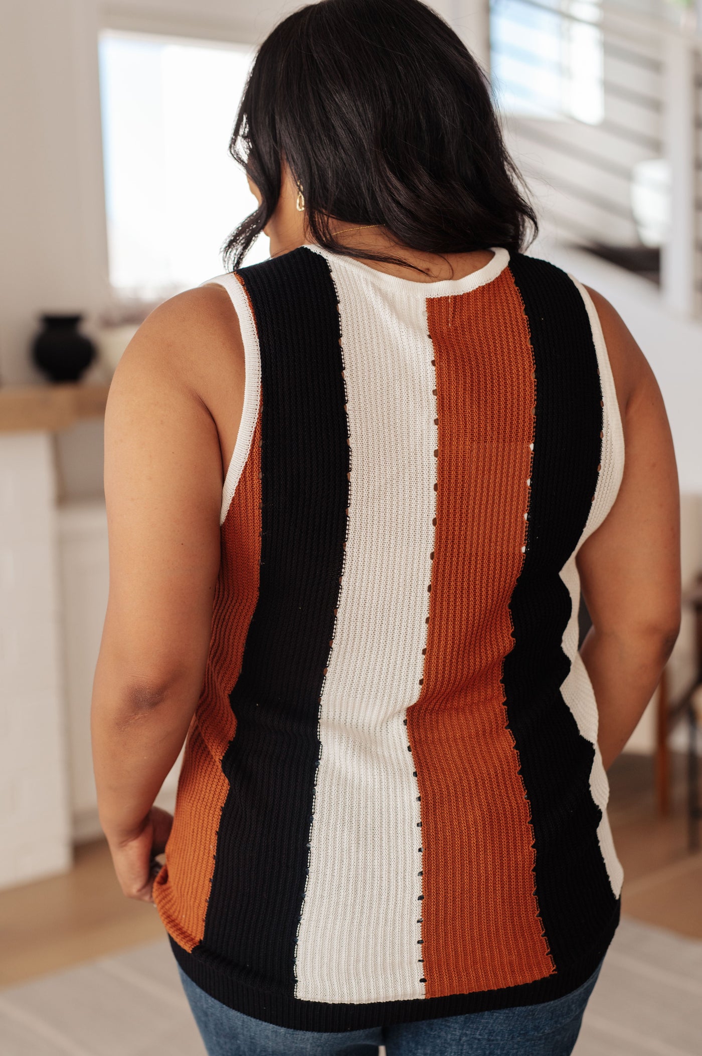 Decidedly Undecided Knit Striped Tank Southern Soul Collectives