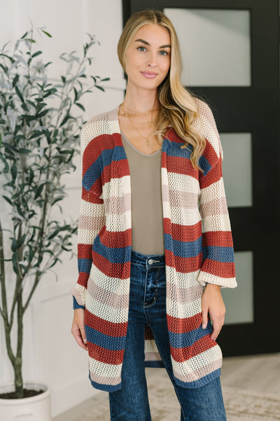 Definitely Dapper Striped Knit Cardigan Southern Soul Collectives