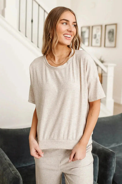 Deja Vu Top in Oatmeal Womens Southern Soul Collectives
