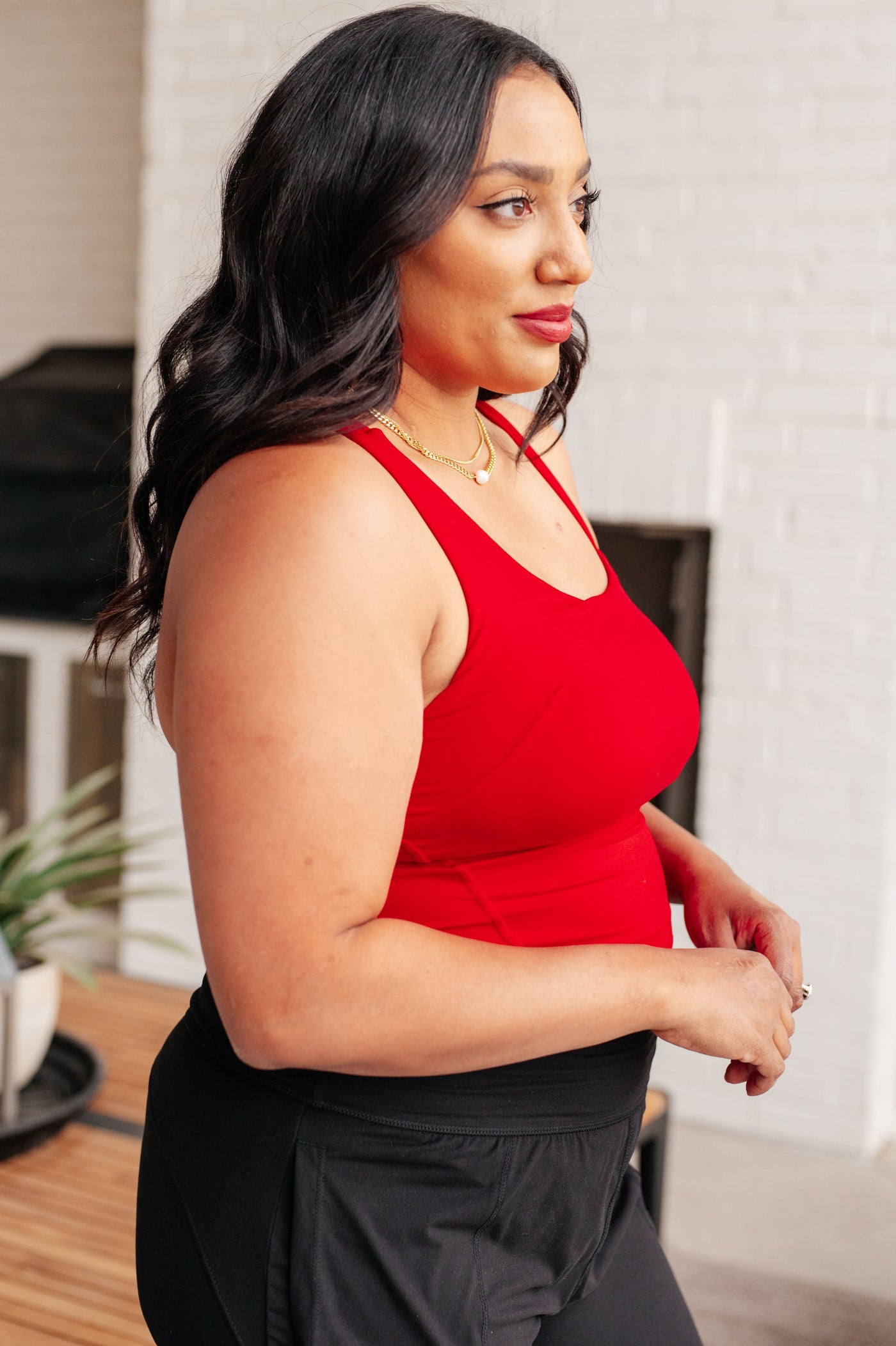 Doing it For Me Asymmetrical Tank in True Red Southern Soul Collectives