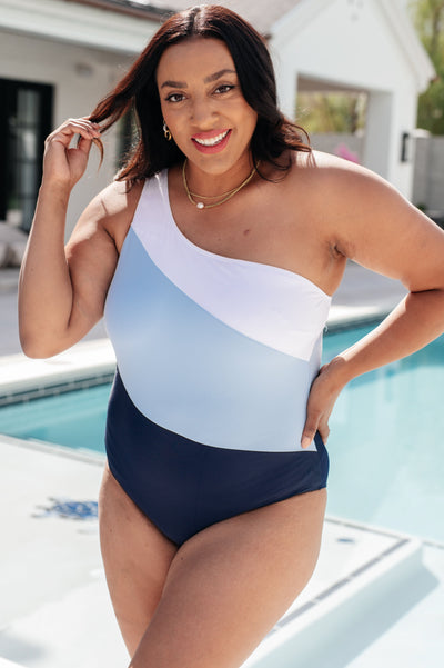 Dominica Color Block Asymmetrical Swimsuit Southern Soul Collectives
