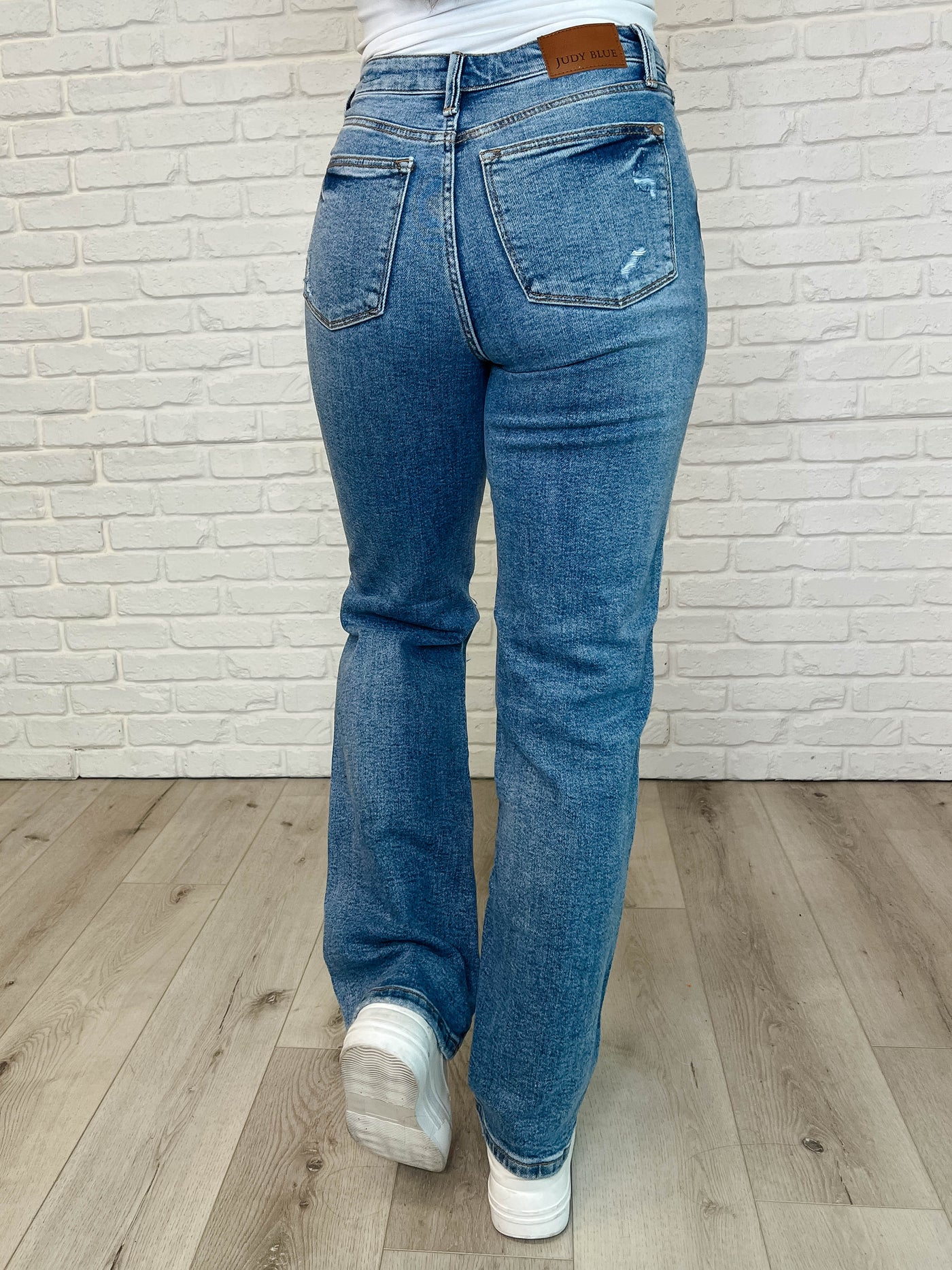 Dylan High Rise Rigid Magic Criss-Cross Waistband Straight Jeans Southern Soul Collectives