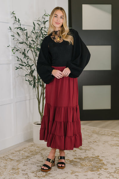 Easy Pick Tiered Maxi Skirt Southern Soul Collectives