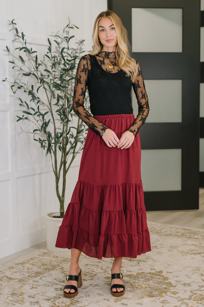 Easy Pick Tiered Maxi Skirt Southern Soul Collectives