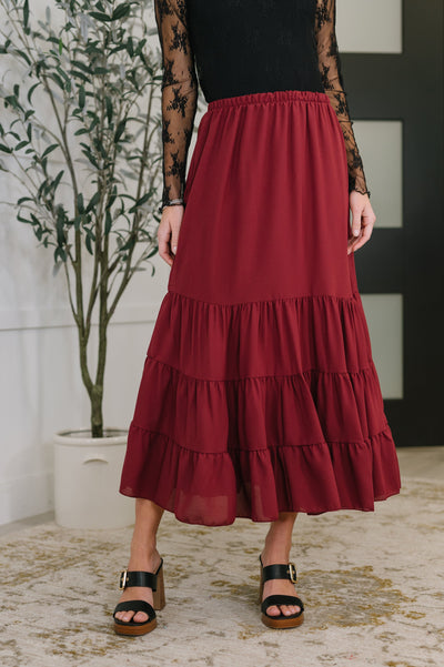 Easy Pick Tiered Maxi Skirt Southern Soul Collectives
