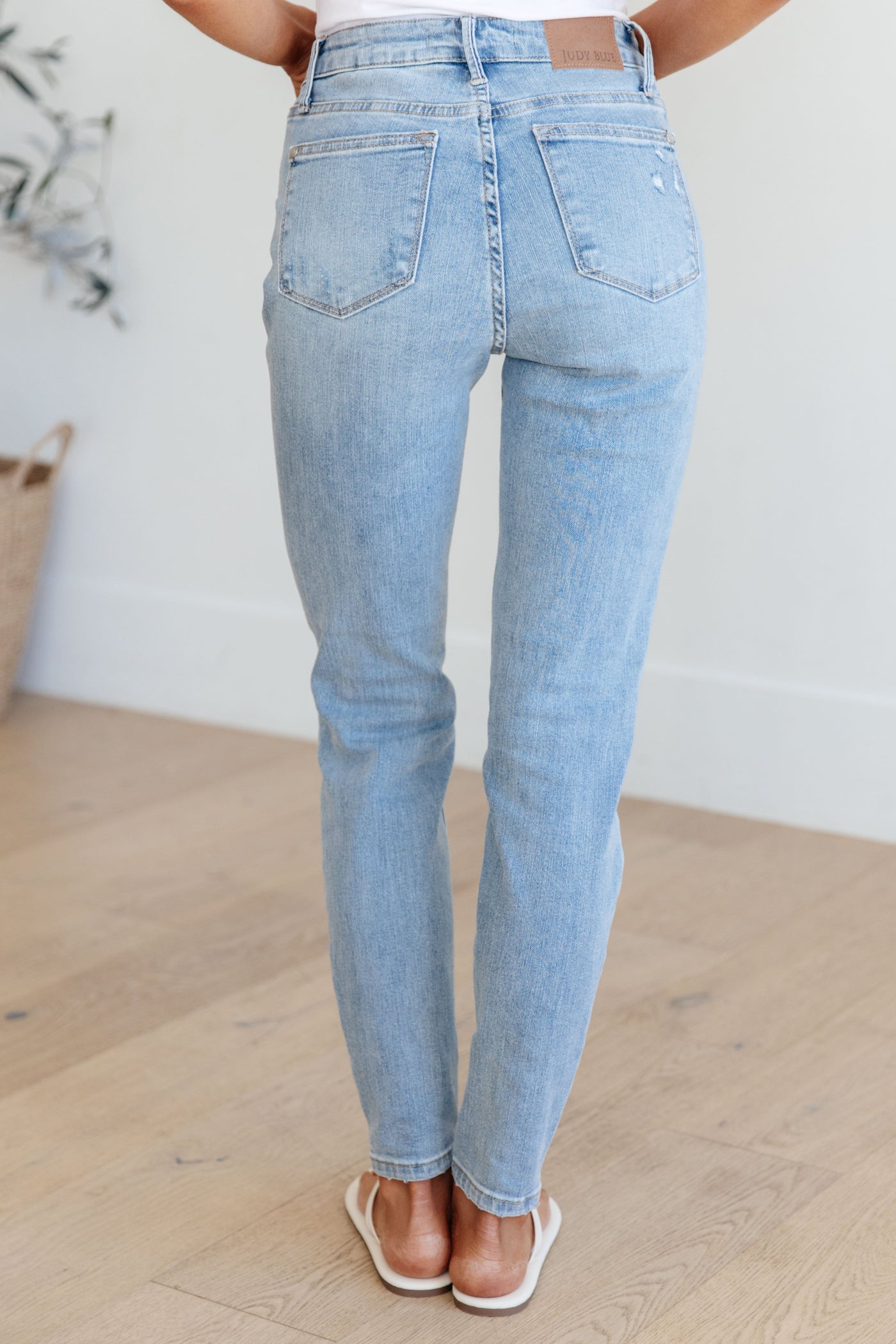 Judy Blue Eloise Mid Rise Control Top Distressed Skinny Jeans Womens Southern Soul Collectives