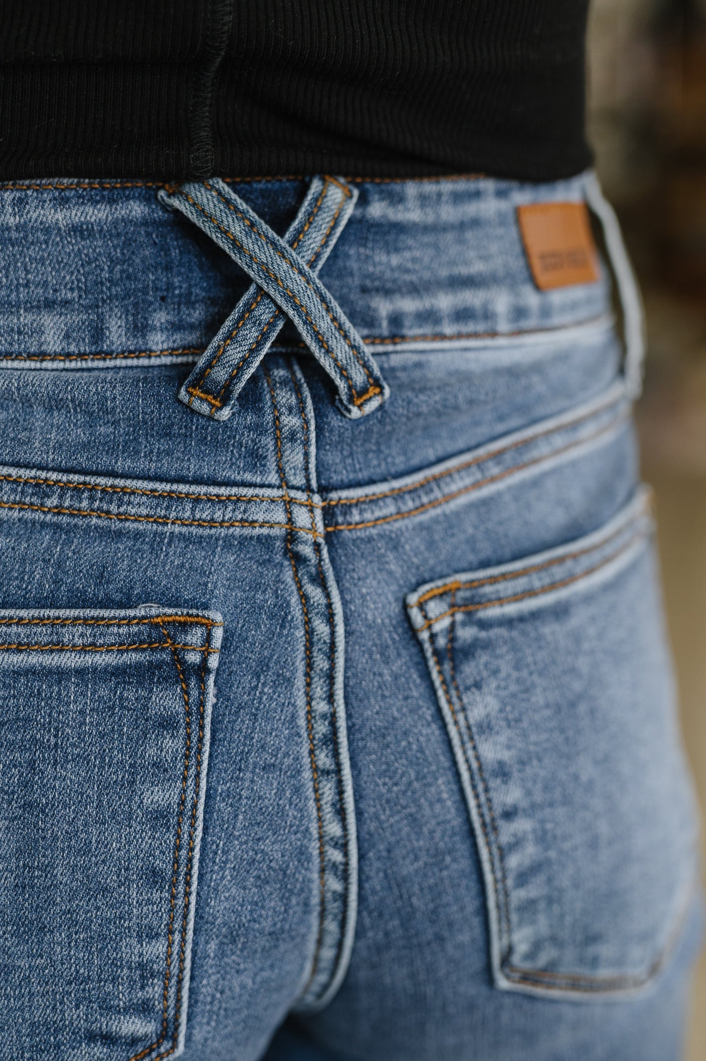 Judy Blue Elsie High Rise Double Button Wide Leg Jeans