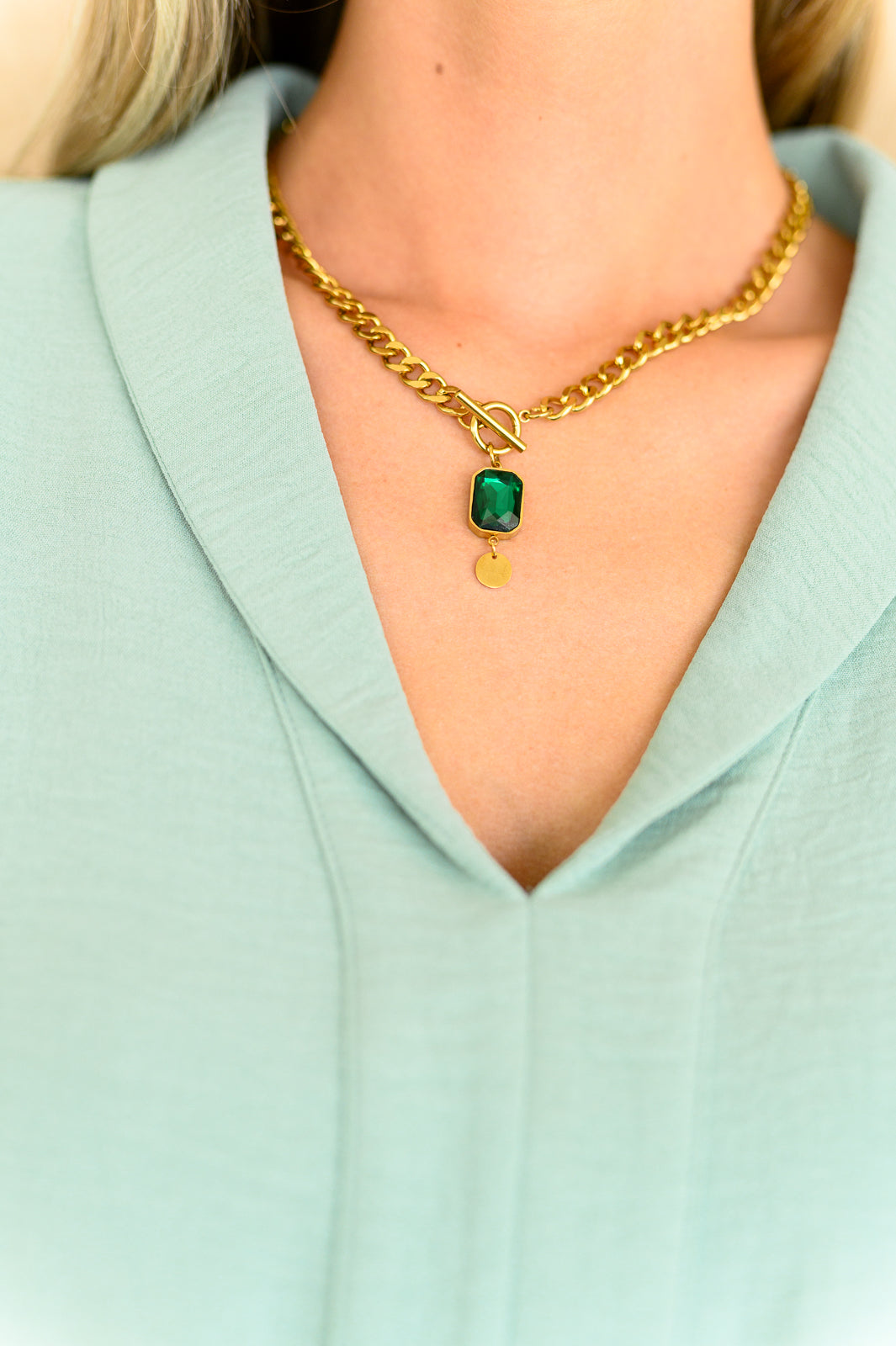 Emerald Chain Necklace Southern Soul Collectives
