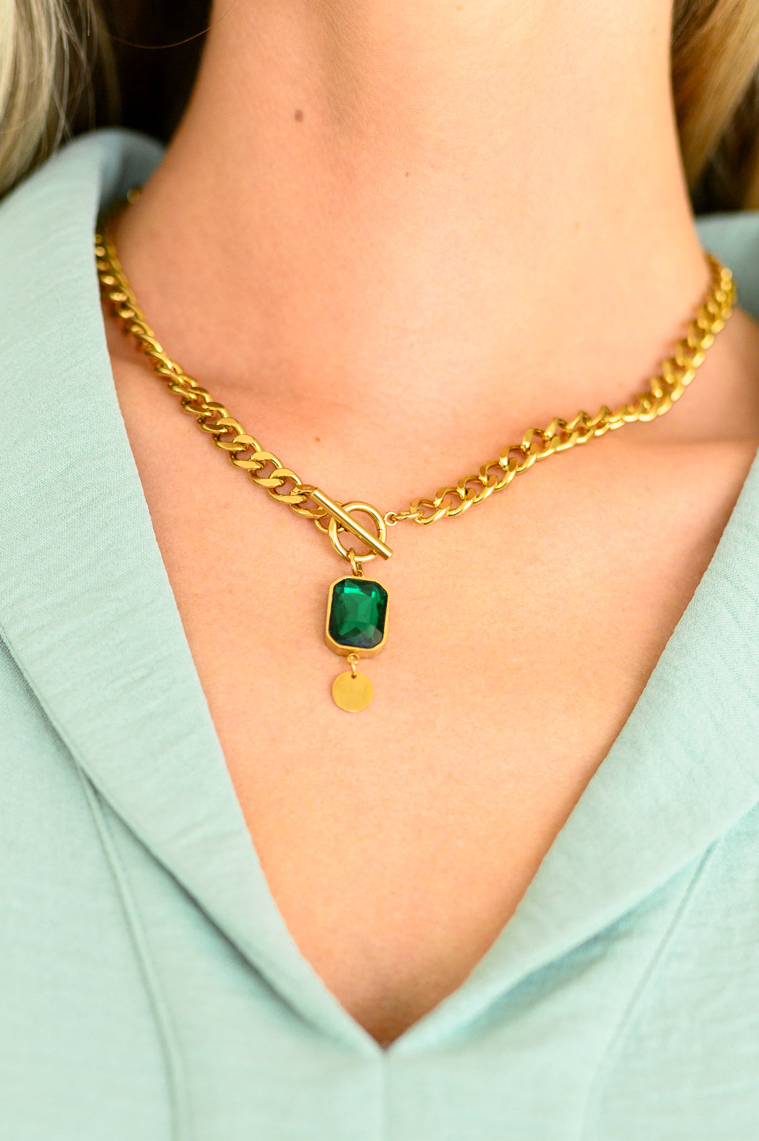 Emerald Chain Necklace Southern Soul Collectives