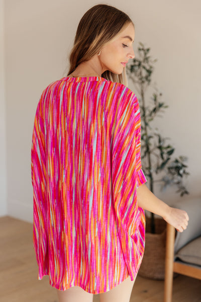 Essential Blouse in Magenta Kaleidoscope Southern Soul Collectives