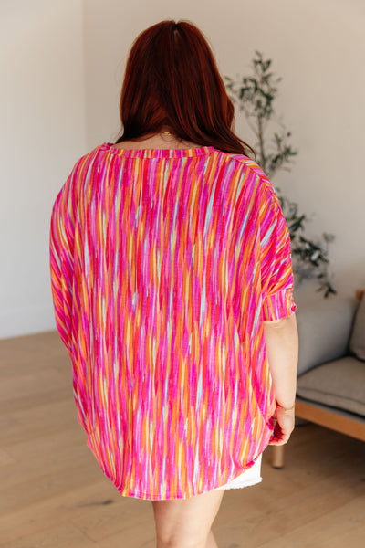 Essential Blouse in Magenta Kaleidoscope Southern Soul Collectives