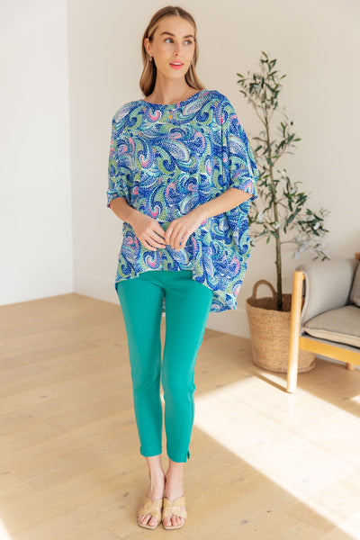 Essential Blouse in Painted Blue Mix Southern Soul Collectives