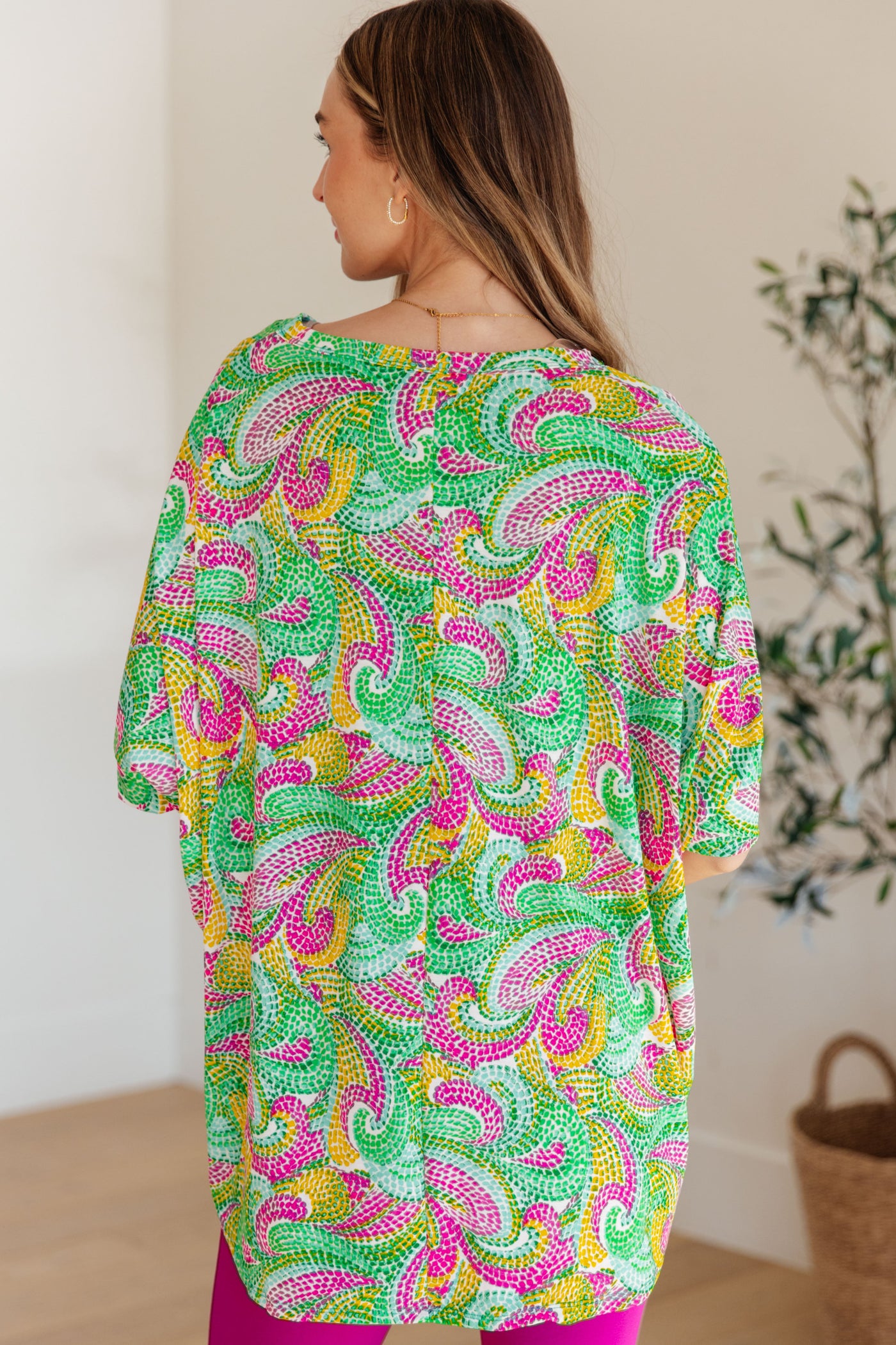 Essential Blouse in Painted Green and Pink Southern Soul Collectives