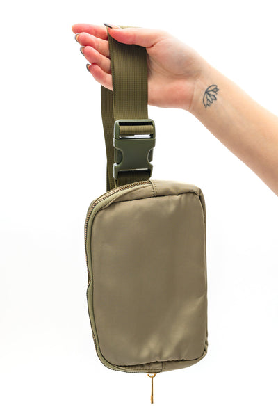 Everywhere I Go Crossbody Belt Bag in Olive Southern Soul Collectives