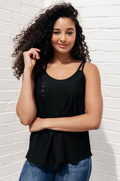Eye on the Prize Eyelet Tank in Black Southern Soul Collectives