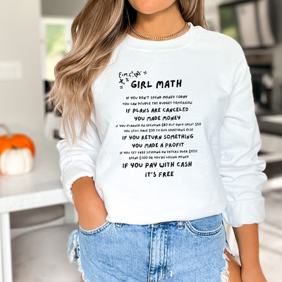Girl Math Graphic T-shirt and Sweatshirt - Southern Soul Collectives