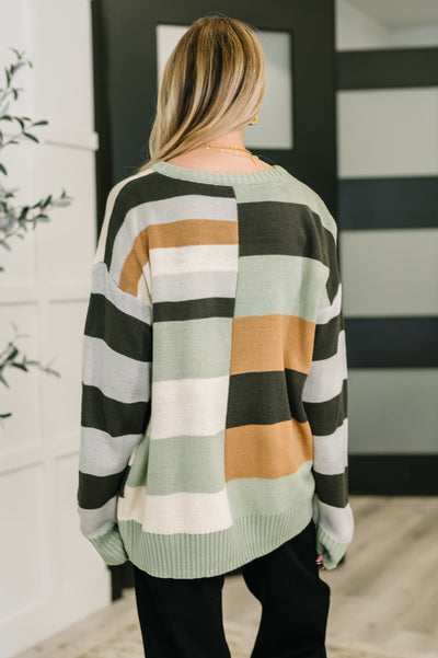 Fall Into Us Color Block Knit Pullover Southern Soul Collectives