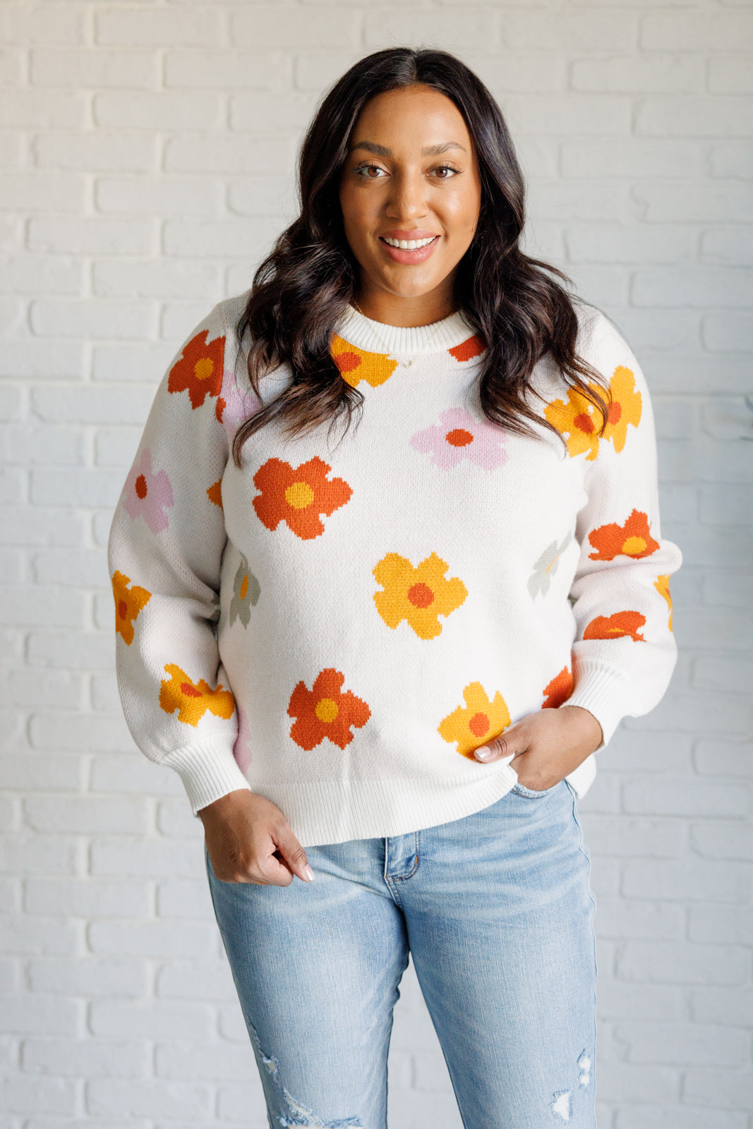 Falling Flowers Floral Sweater Southern Soul Collectives