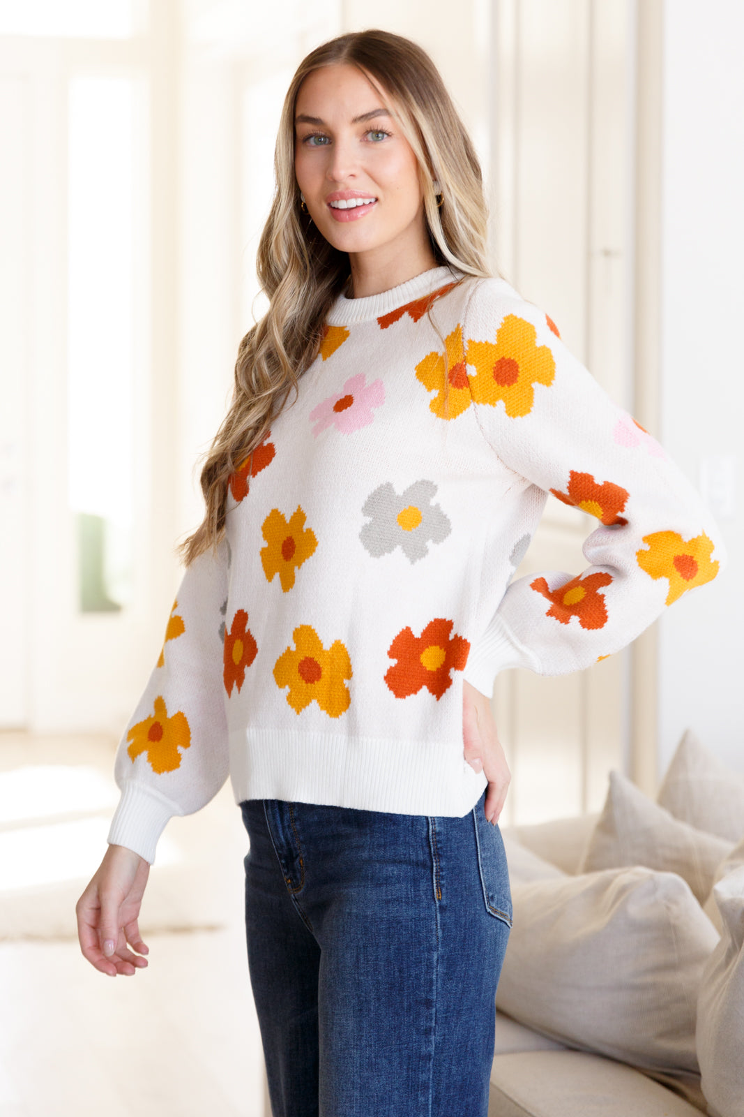 Falling Flowers Floral Sweater Southern Soul Collectives