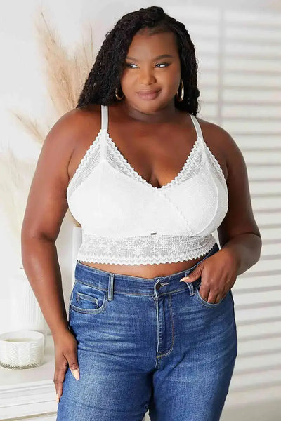 Feeling Pretty Full Lace Bralette in White  Southern Soul Collectives