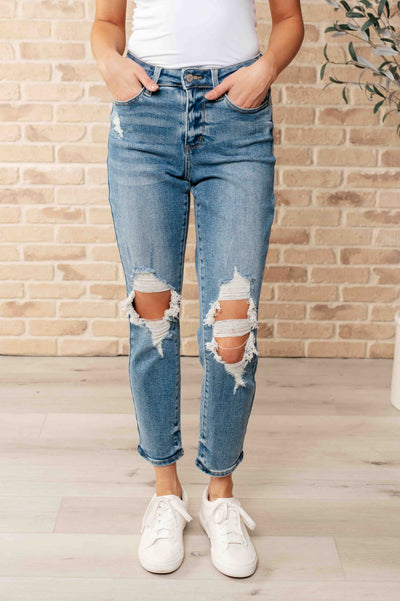 Frankie High Waist Distressed Boyfriend Jeans Southern Soul Collectives