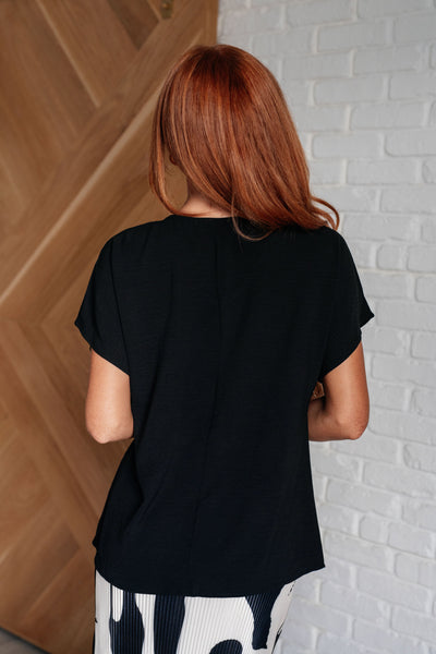 Frequently Asked Questions V-Neck Top in Black Southern Soul Collectives