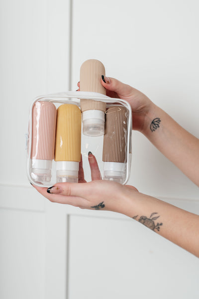 From Here to There Toiletry Travel Bottles in Neutral Southern Soul Collectives