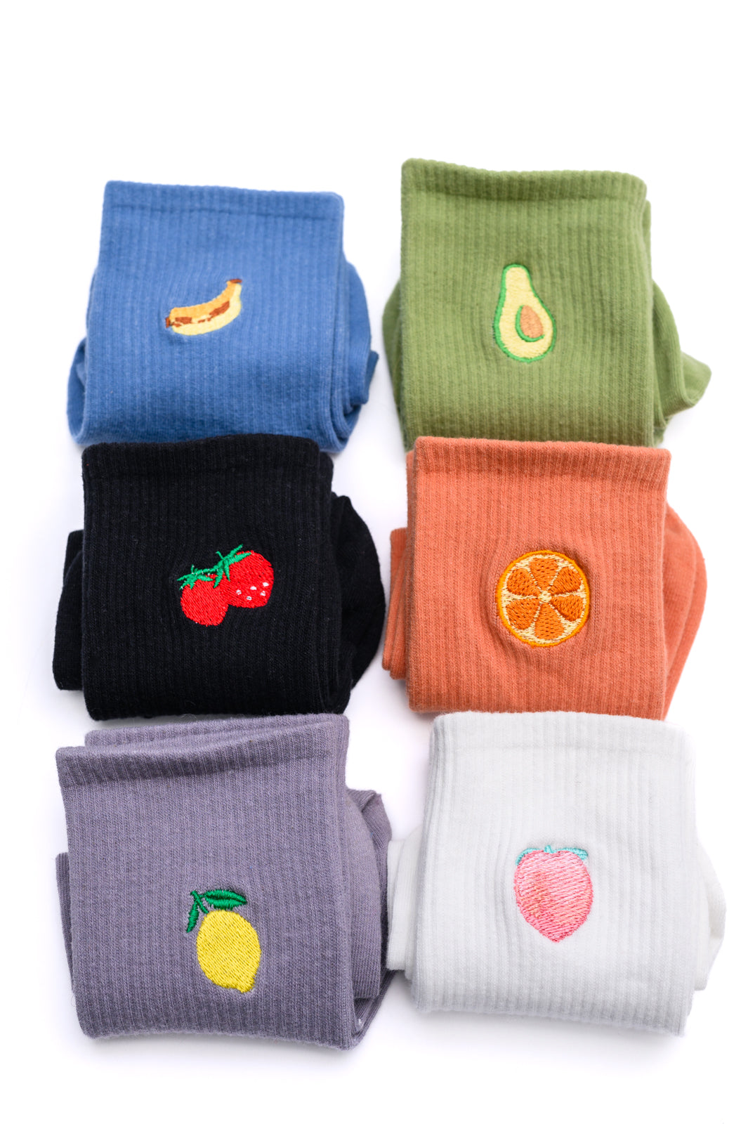 Fruit Snack Socks Set of 6 Southern Soul Collectives