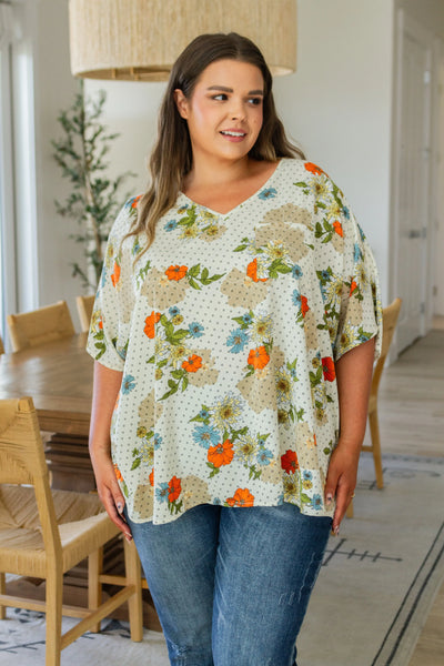 Good Morning Floral V-Neck Blouse Womens Southern Soul Collectives