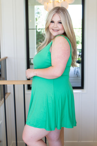 Gorgeous in Green Sleeveless Skort Dress Southern Soul Collectives