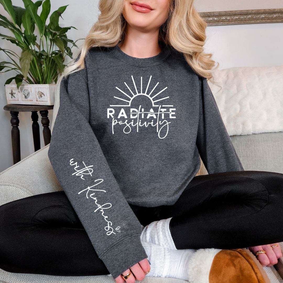 Radiate Positivity Graphic Sweatshirt in Three Colors Southern Soul Collectives