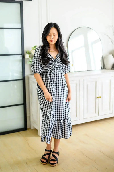 Greenville Gingham Midi Dress Womens Southern Soul Collectives