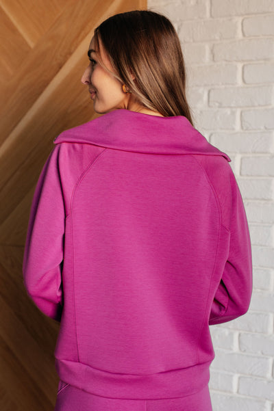 Hamptons Travel Half Zip Pullover in Magenta Southern Soul Collectives