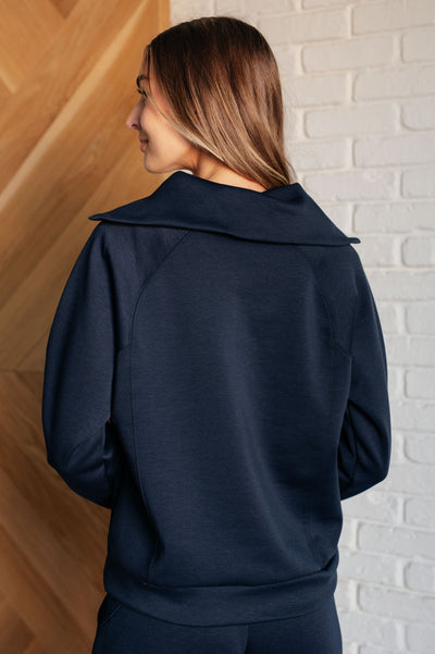 Hamptons Travel Half Zip Pullover in Navy Southern Soul Collectives