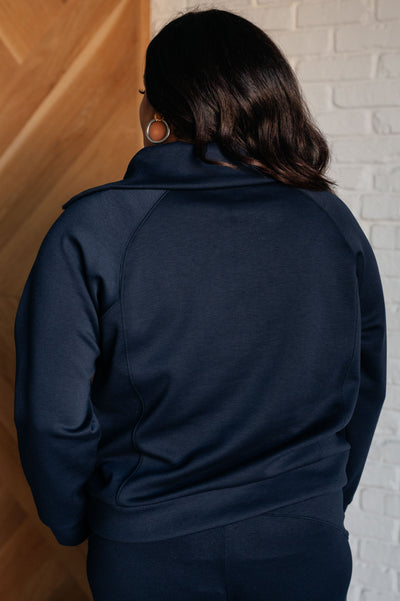 Hamptons Travel Half Zip Pullover in Navy Southern Soul Collectives