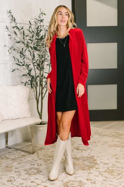 Happy Hours Long Velvet Cardigan Southern Soul Collectives