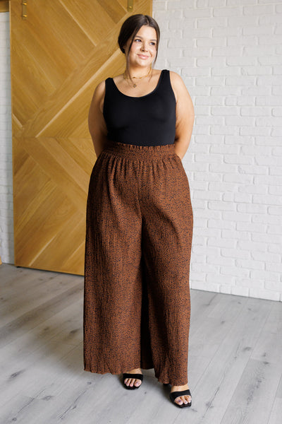 Harmony High Rise Wide Leg Pants in Brown Southern Soul Collectives