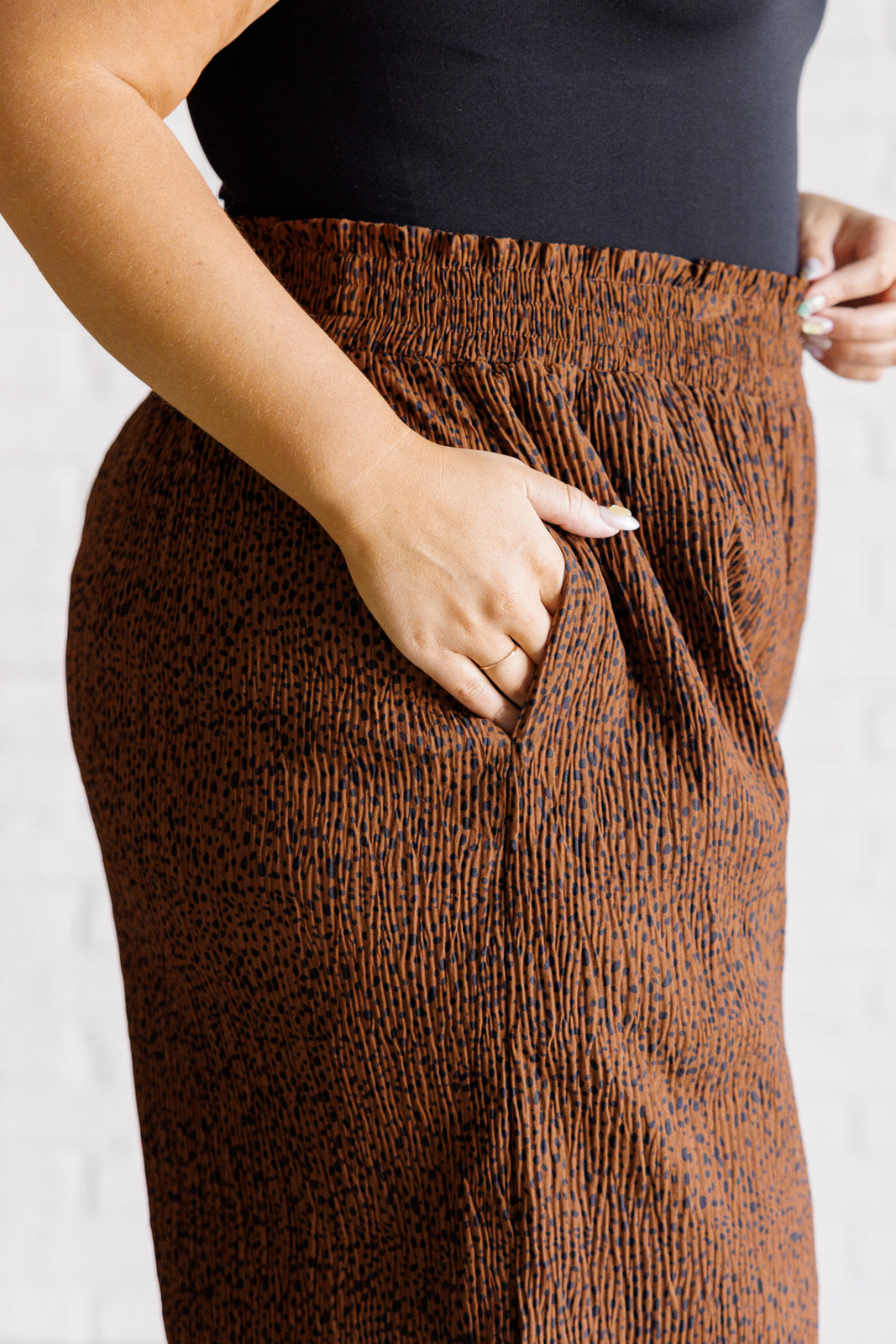 Harmony High Rise Wide Leg Pants in Brown Southern Soul Collectives