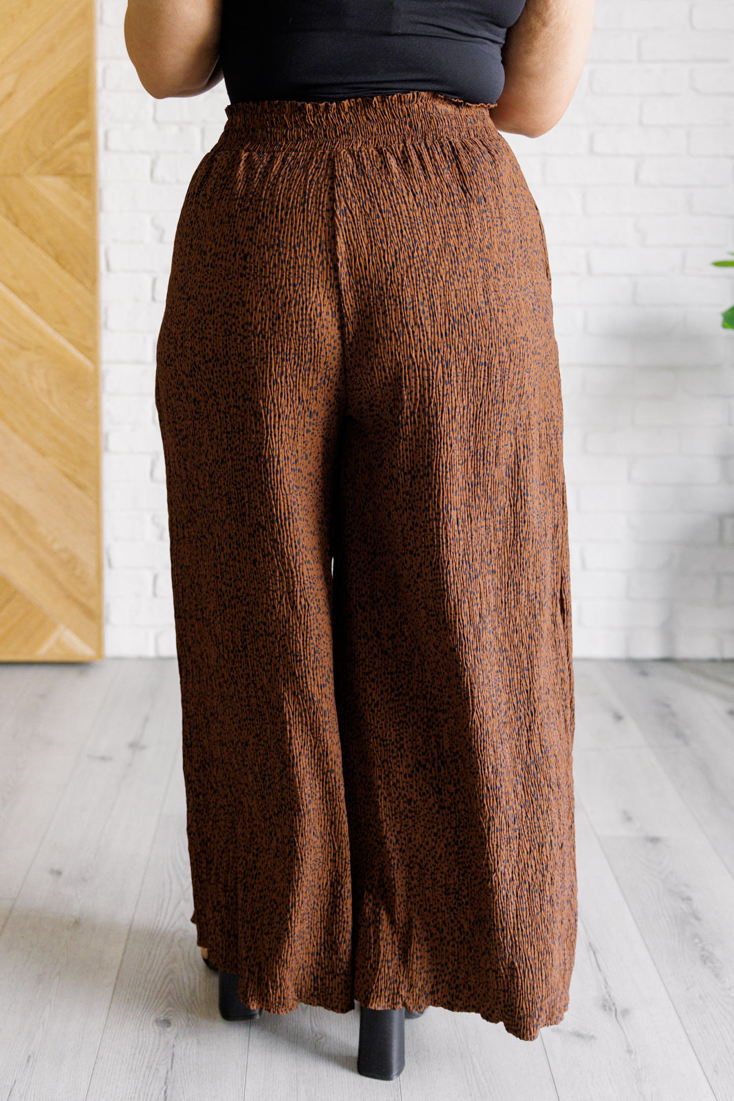 Harmony High Rise Wide Leg Pants in Brown Southern Soul Collectives