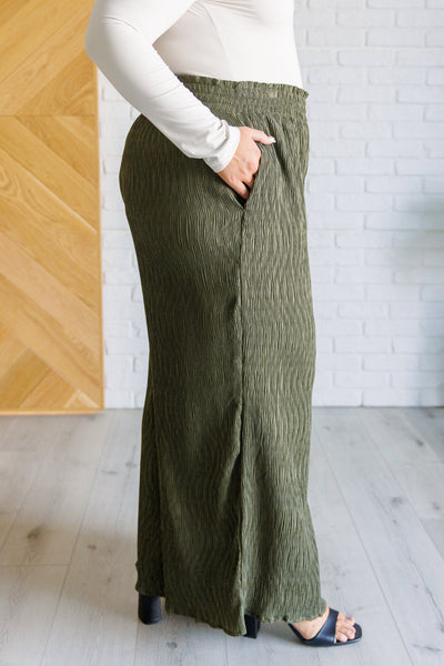 Harmony High Rise Wide Pants in Olive Southern Soul Collectives