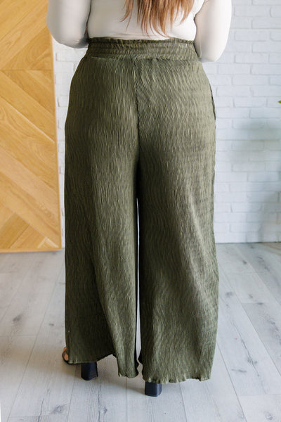 Harmony High Rise Wide Pants in Olive Southern Soul Collectives